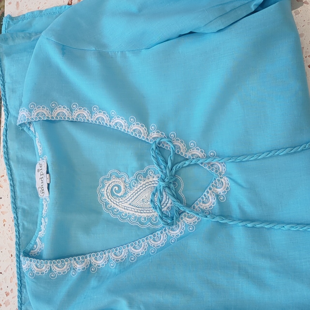Mud Pie Blue and White Tunic Top Small - Picture 14 of 15